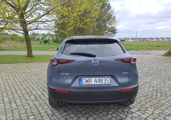 Mazda CX-30 cena 109900 przebieg: 36340, rok produkcji 2021 z Wrocław małe 172